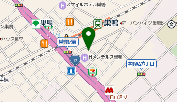 巣鴨駅南自転車駐車場の地図画像