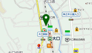 大口駅西口駐輪場の地図画像