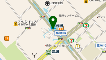 Cyclepark 江東区立豊洲駅地下自転車駐車場の地図画像