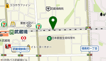 Cyclepark 武蔵境駅東高架下自転車駐車場の地図画像