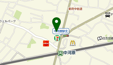 Cyclepark 中河原駅北自転車駐車場の地図画像