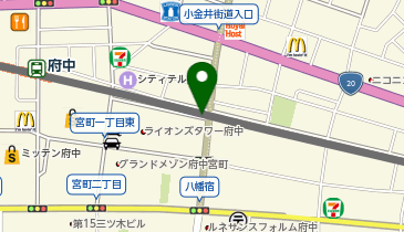 Cyclepark 府中駅東自転車駐車場の地図画像