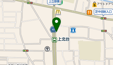 Cyclepark 上北台駅第7公共自転車駐車場の地図画像