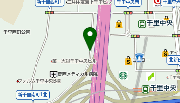 Cyclepark 千里中央駅西自転車駐車場の地図画像