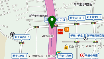 Cyclepark 千里中央駅北自転車駐車場の地図画像