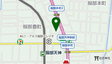 Cyclepark 服部天神駅東第1自転車駐車場の地図画像