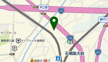 Cyclepark 石橋阪大前駅中央自転車駐車場の地図画像