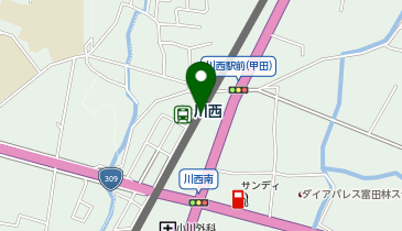 Cyclepark 川西駅自転車駐車場の地図画像