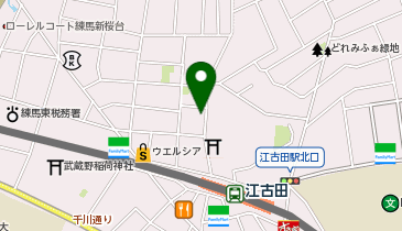 江古田駅第二自転車駐車場の地図画像