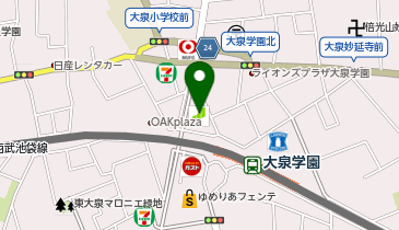 大泉学園駅北口地下自転車駐車場の地図画像