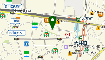 大井町駅西口区営自転車等駐車場の地図画像