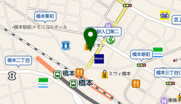 橋本駅北口路上等自転車駐車場の地図画像