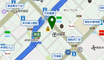 エコステーション21 東銀座バイク駐車場の地図画像