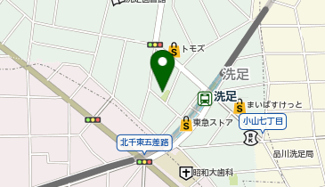 洗足二丁目駐輪場[バイク]の地図画像