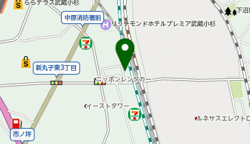 武蔵小杉駅周辺自転車等駐車場第3施設[バイク]の地図画像