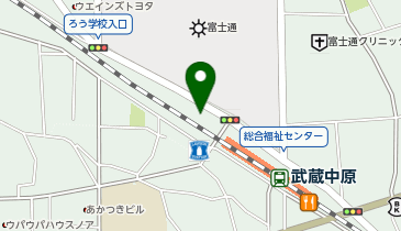 武蔵中原駅周辺自転車等駐車場第2・第3施設[バイク]の地図画像
