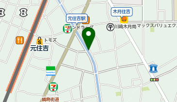 元住吉駅周辺自転車等駐車場第4施設[バイク]の地図画像
