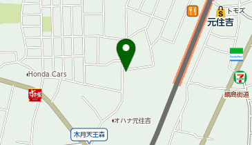 元住吉駅周辺自転車等駐車場第6施設[バイク]の地図画像
