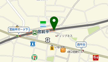 宮前平駅周辺自転車等駐車場第3施設[バイク]の地図画像