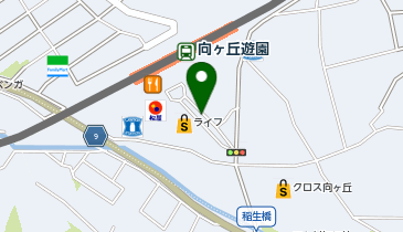 向ヶ丘遊園駅周辺自転車等駐車場第9施設[バイク]の地図画像