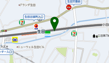 生田駅周辺自転車等駐車場第3施設[バイク]の地図画像