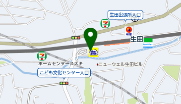 生田駅周辺自転車等駐車場第5施設[バイク]の地図画像