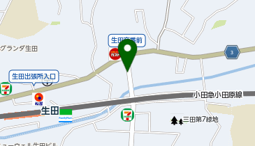 生田駅周辺自転車等駐車場第6施設[バイク]の地図画像
