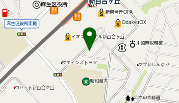 新百合ヶ丘駅周辺自転車等駐車場第1施設の地図画像