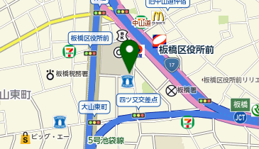 板橋区役所来庁者専用駐輪場[バイク]の地図画像