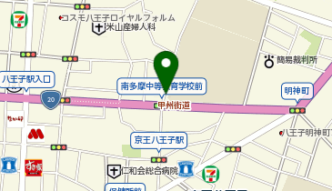 京王八王子駅北自転車駐輪帯の地図画像