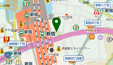 エコステーション21 新宿駅東南口自転車駐輪場の地図画像