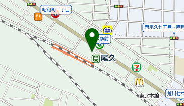 尾久駅前自転車駐車場の地図画像