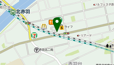 北赤羽駅赤羽口自転車駐車場の地図画像