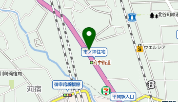 平間駅周辺自転車等駐車場第2施設[バイク]の地図画像