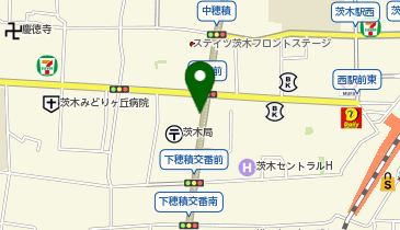 エコステーション21 茨木郵便局駐輪場[バイク]の地図画像