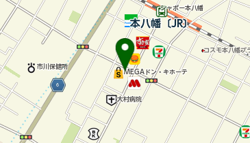 エコステーション21 MEGAドン・キホーテ本八幡店駐輪場[バイク]の地図画像