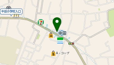 中田駅自転車駐車場の地図画像