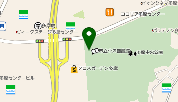 多摩市立中央図書館 駐輪場[バイク]の地図画像