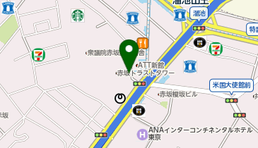 赤坂トラストタワー駐輪場[自転車]の地図画像