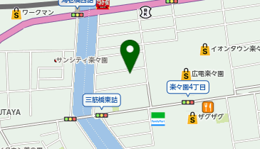 ラクピーライダー 楽々園4丁目の地図画像