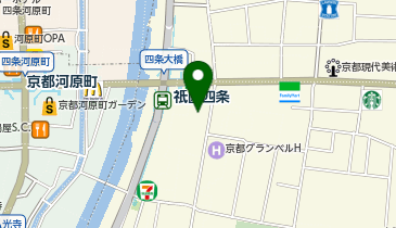 くるっとパーク祇園四条駅駐輪場の地図画像