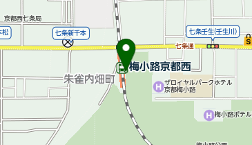 梅小路公園七条入口広場バイク駐車場の地図画像