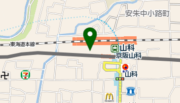 山科駅西駐輪場の地図画像