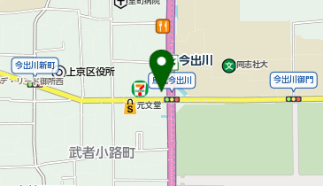 烏丸今出川路上駐輪場の地図画像