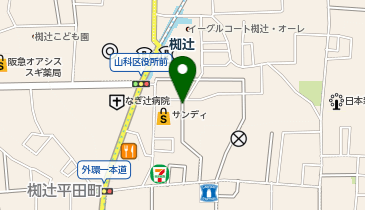 くるっとパーク椥辻駅南駐輪場の地図画像