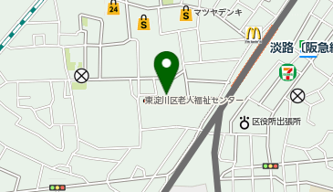 くるっとパーク阪急淡路駅西駐輪場の地図画像