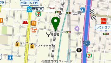 Parking in 神田練塀町バイクの地図画像