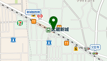 Parking in ビーンズ武蔵新城駐輪場の地図画像