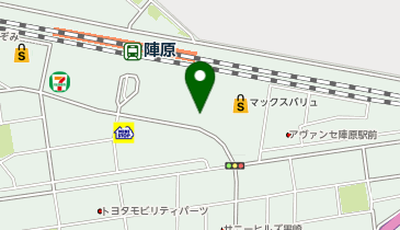 陣原ココフル薬局の地図画像