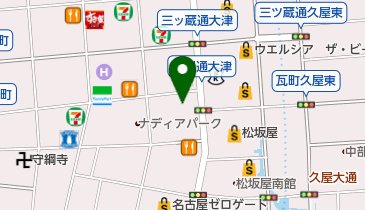 ココカラファイン薬局名古屋栄店の地図画像